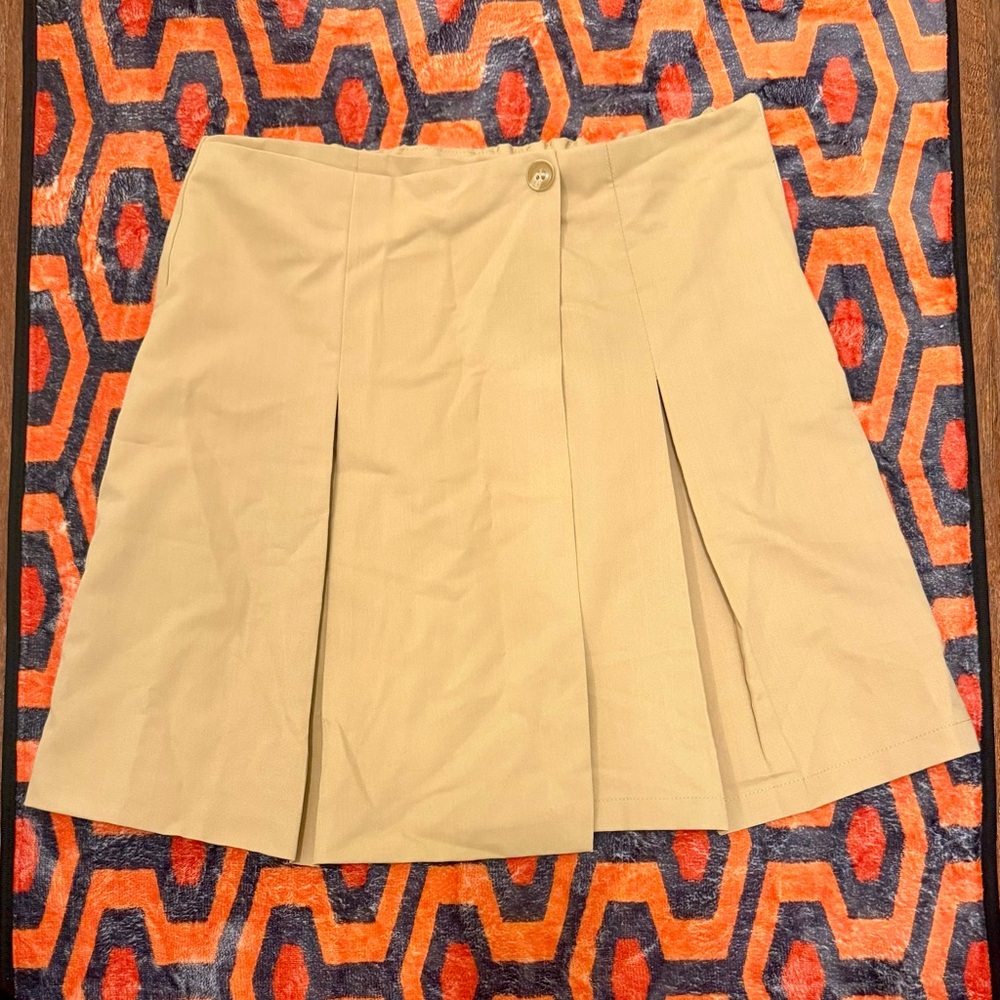 Dazy Khaki Pleated Mini Skirt Juniors Small XS Preppy Tennis School Uniform